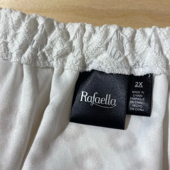 Rafaella White Eyelet Lace Dress 2X (FV) - Picture 9 of 12